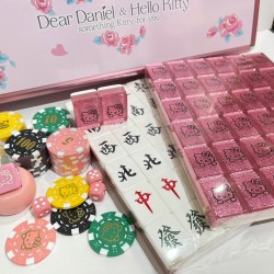 Hello Kitty 7分家用水晶麻雀(粉紅色)