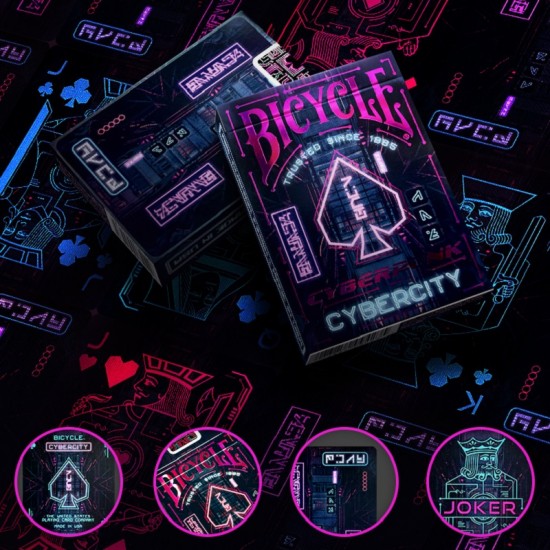 BICYCLE CYBERPUNK CYBERCITY PLAYING CARDS