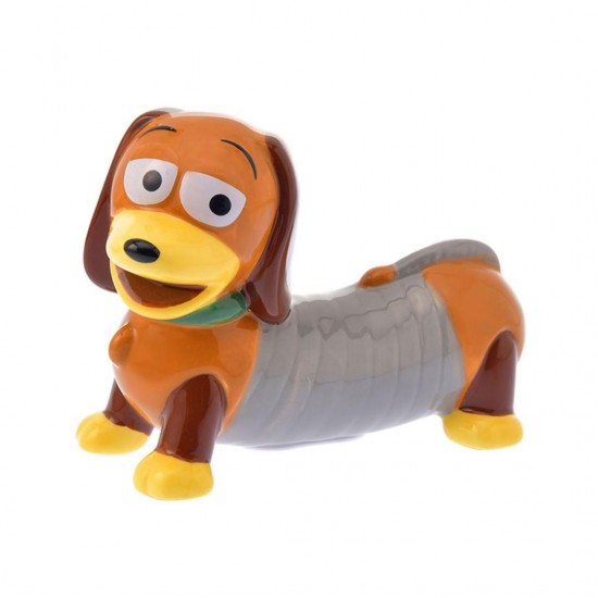 日本  SLINKY DOG 彈簧狗 陶瓷貯金箱