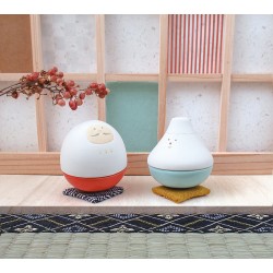 日本 DECOLE 陶瓷 不倒翁 香薰石 (富士山)