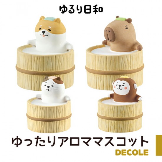 日本 DECOLE 動物風呂 陶瓷 香薰石 (貓咪)