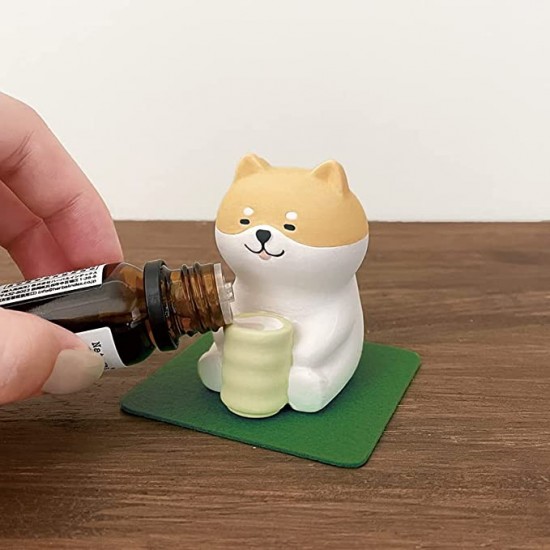日本 DECOLE 動物茶道 陶瓷 香薰石 (柴犬)