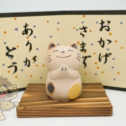 日本 萬古燒 感謝 招財貓