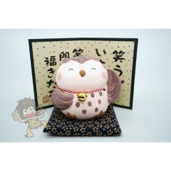 日本製 笑福 罕有粉紅色 貓頭鷹