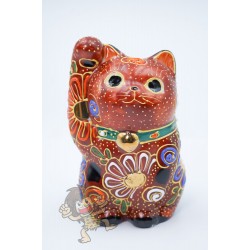 日本 九谷燒 招財貓 盛