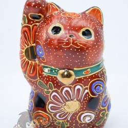 日本 九谷燒 招財貓 盛