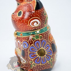 日本 九谷燒 招財貓 盛