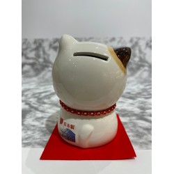 日本陶瓷叮鈴招財貓錢箱 