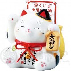 藥師窯 招福 大福 招財貓 (白色)