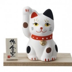 日本 瀨戶燒 福色 招財貓 (虎紋)