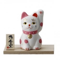 日本 瀨戶燒 福色 招財貓 (桃色)