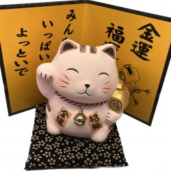 櫻花色 金運招財貓