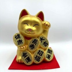 萬古燒 包羅萬有 招財貓 錢箱 (金)