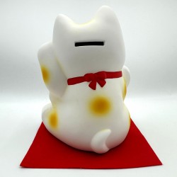  萬古燒 包羅萬有 招財貓 錢箱 (白)