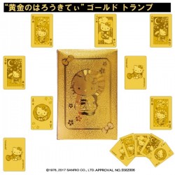 Sanrio Hello Kitty 葉朗彩 金色防水啤牌